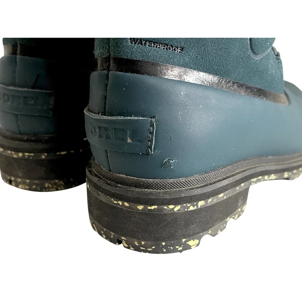 Women's Sorel Lennox Street Waterproof Lace-Up Hiking Boots Teal Blue Gorpcore 8